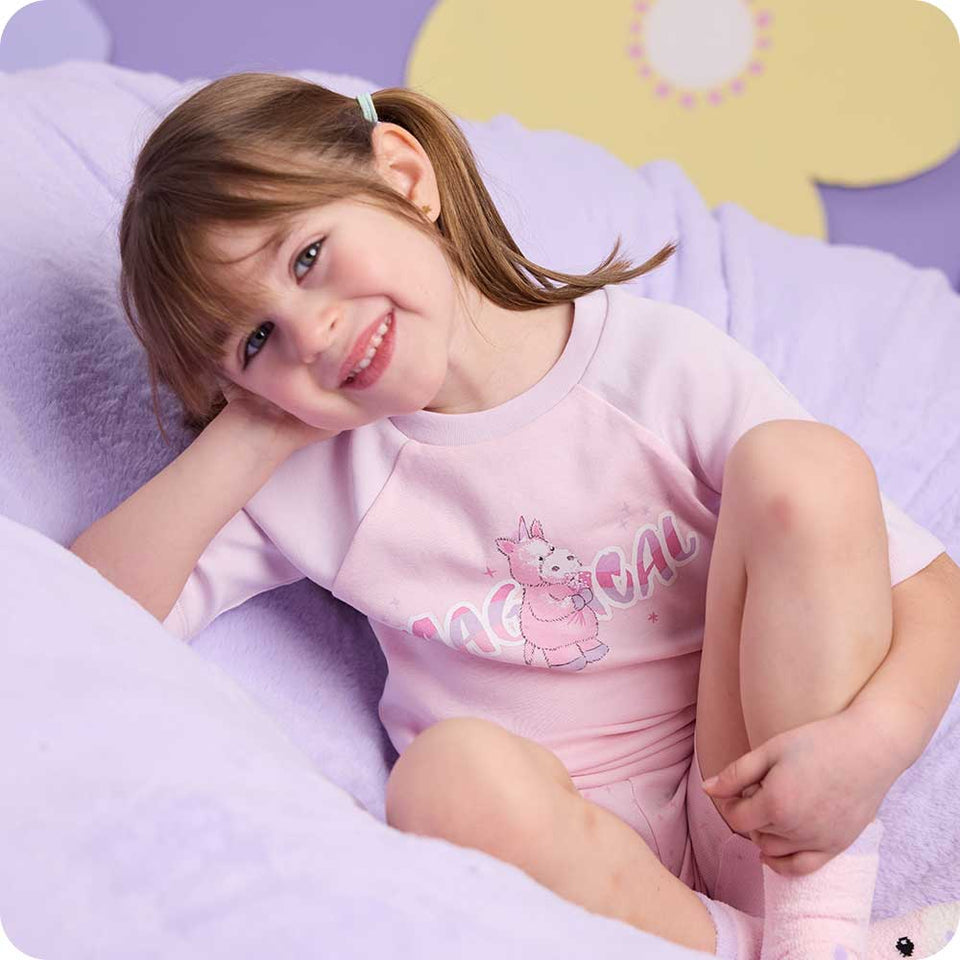 Unicorn Shorties Pajamas - Soft Warmth