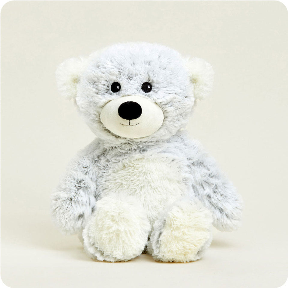 Gray Marshmallow Bear Warmies - Home Glow