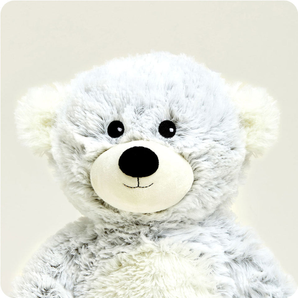 Gray Marshmallow Bear Warmies - Home Glow