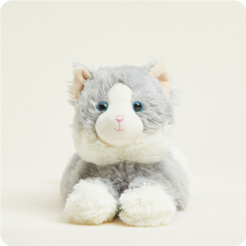 Laying Down Gray Cat Warmies - Classic Notes