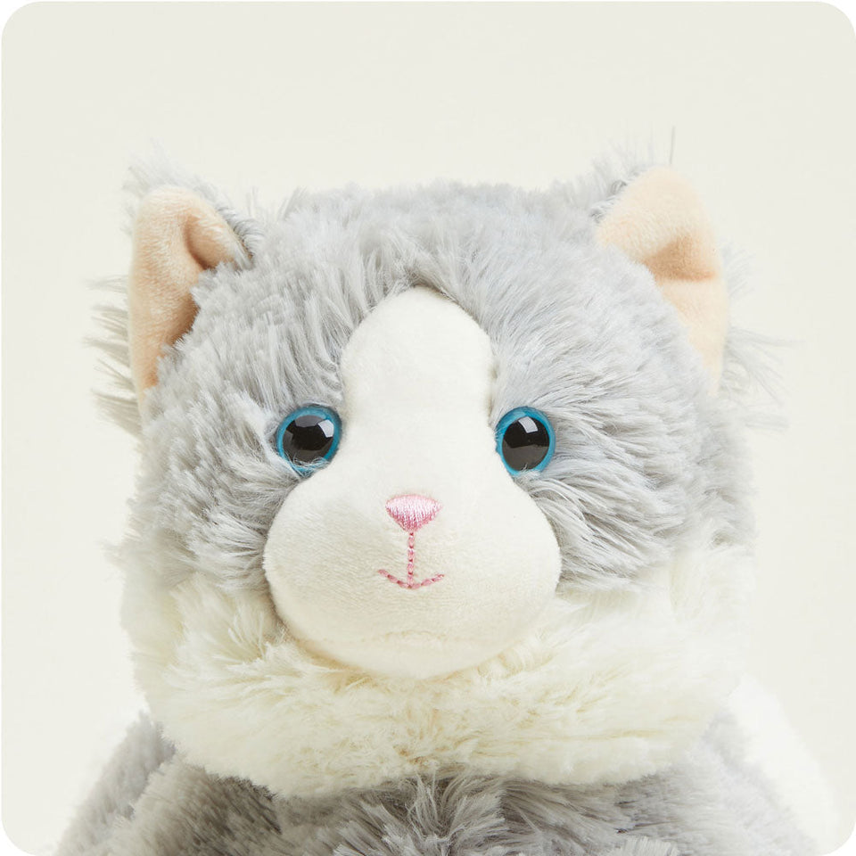 Laying Down Gray Cat Warmies - Classic Notes