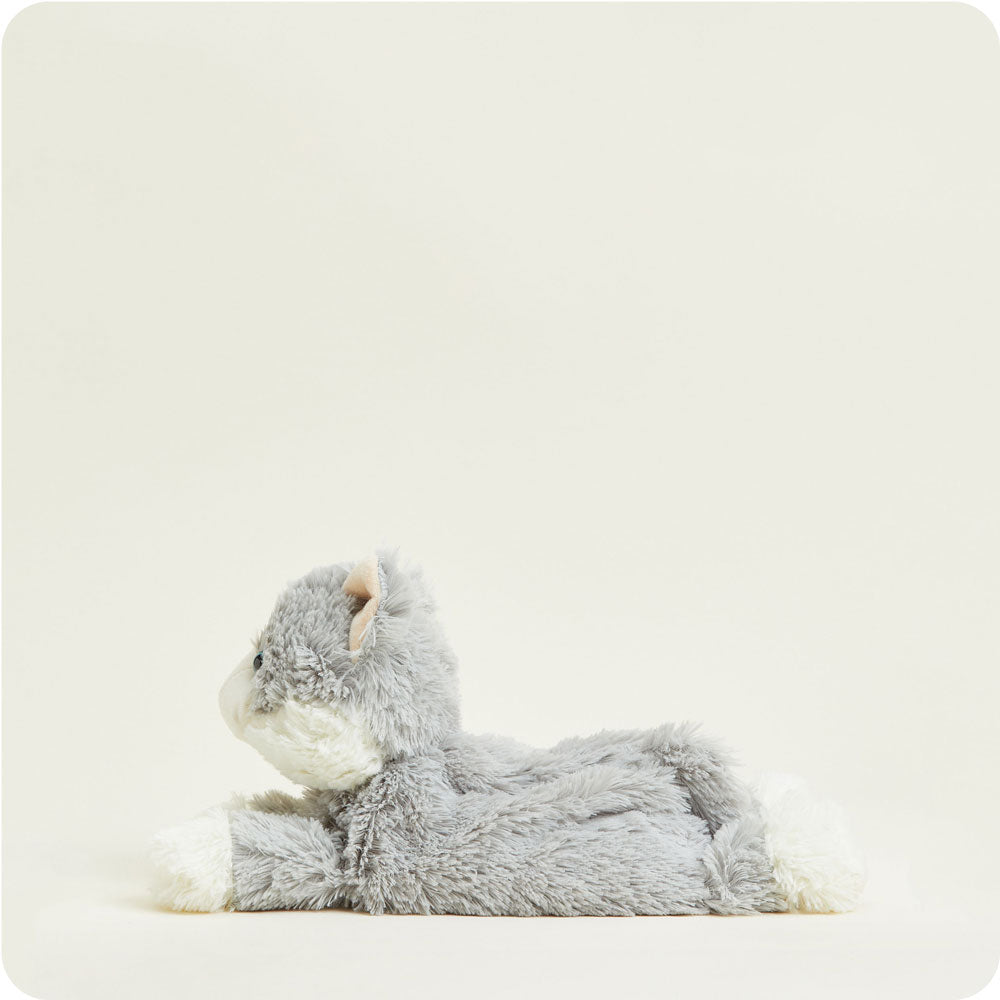 Laying Down Gray Cat Warmies - Classic Notes