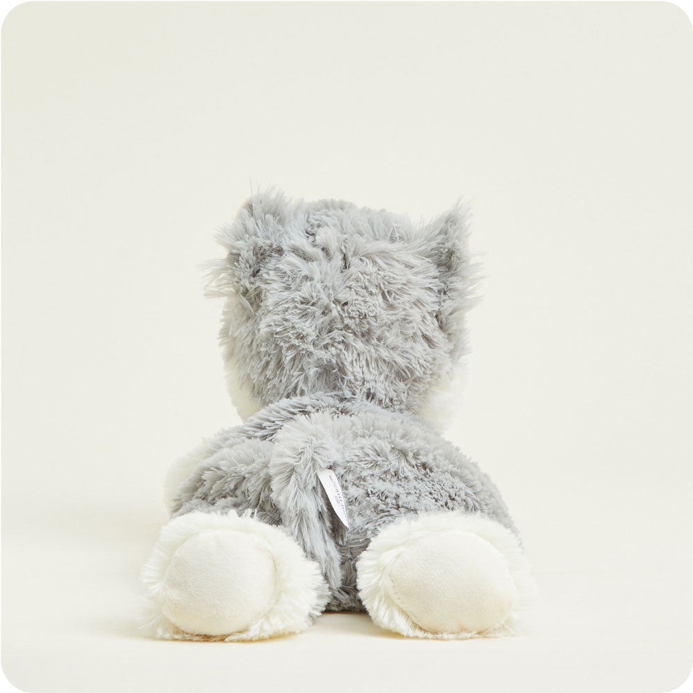 Laying Down Gray Cat Warmies - Classic Notes