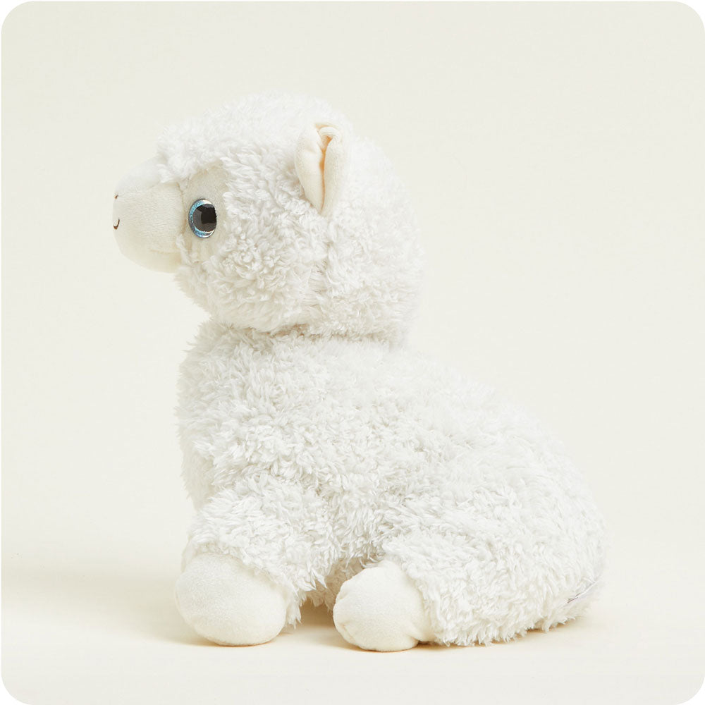 White Llama Warmies - Soft Glow