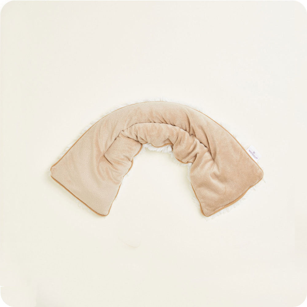 Marshmallow Brown Neck Wrap Warmies - Travel Ready