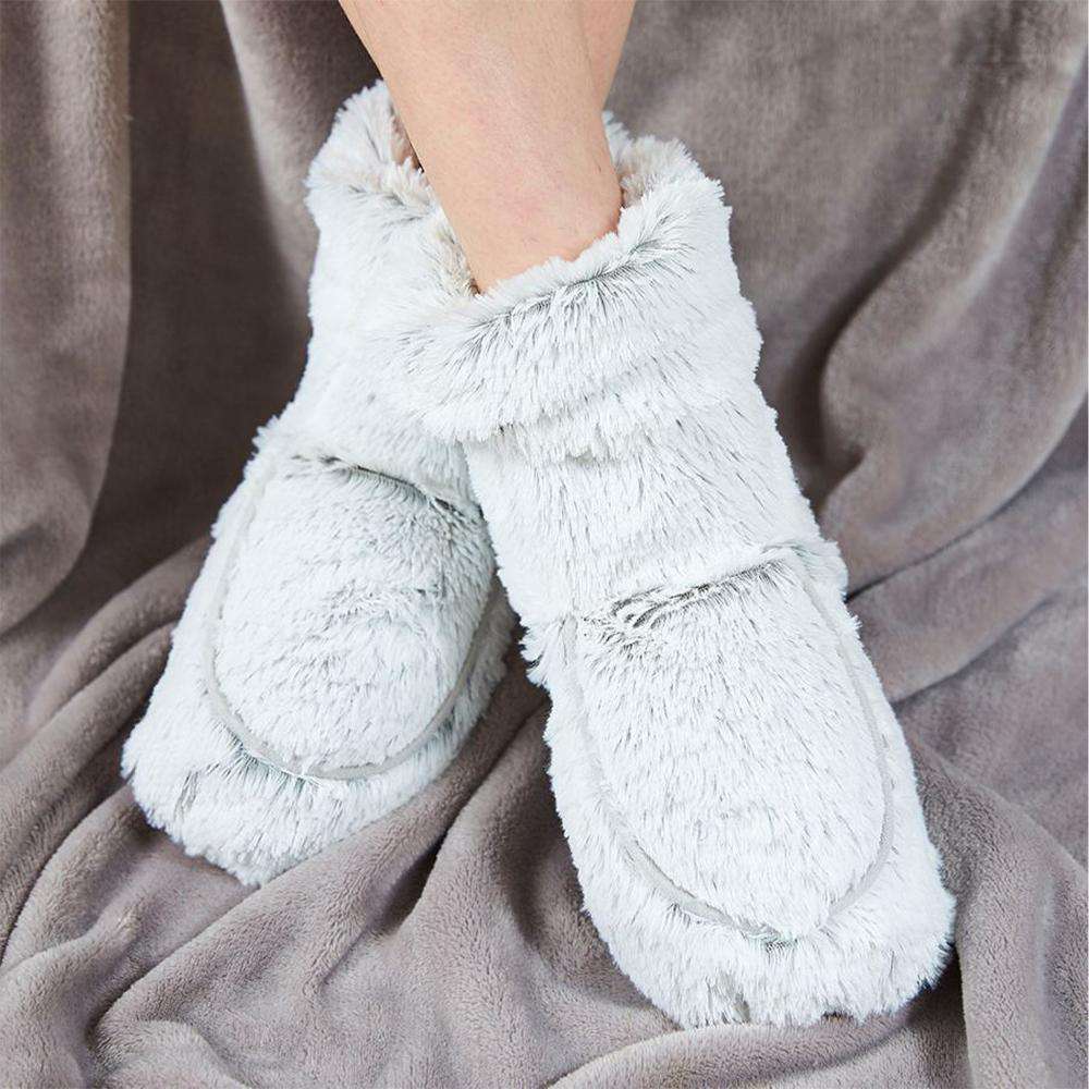 Marshmallow Gray Boots Warmies® - Soft Glow