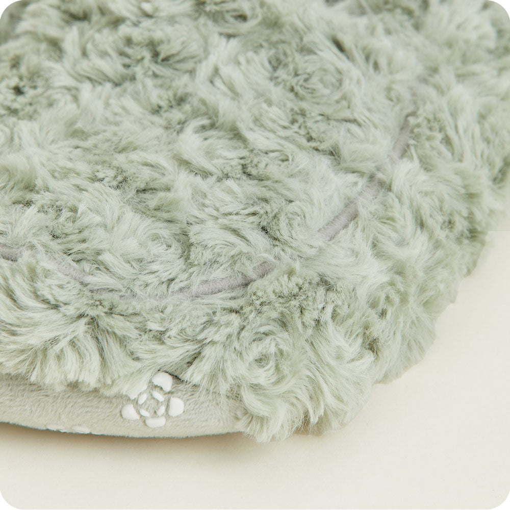 Curly Sage Green Slippers Warmies® - Home Glow
