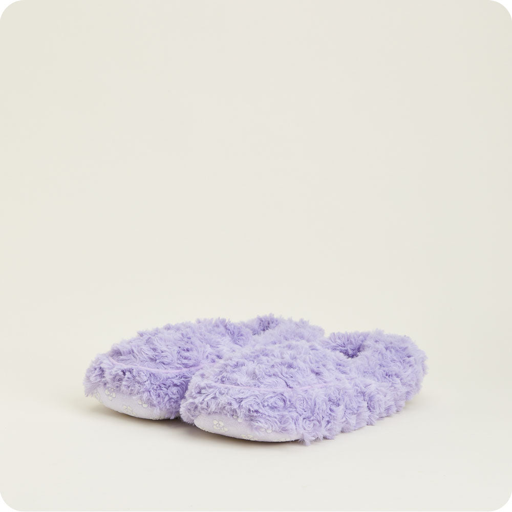 Curly Purple Slippers Warmies® - Home Glow