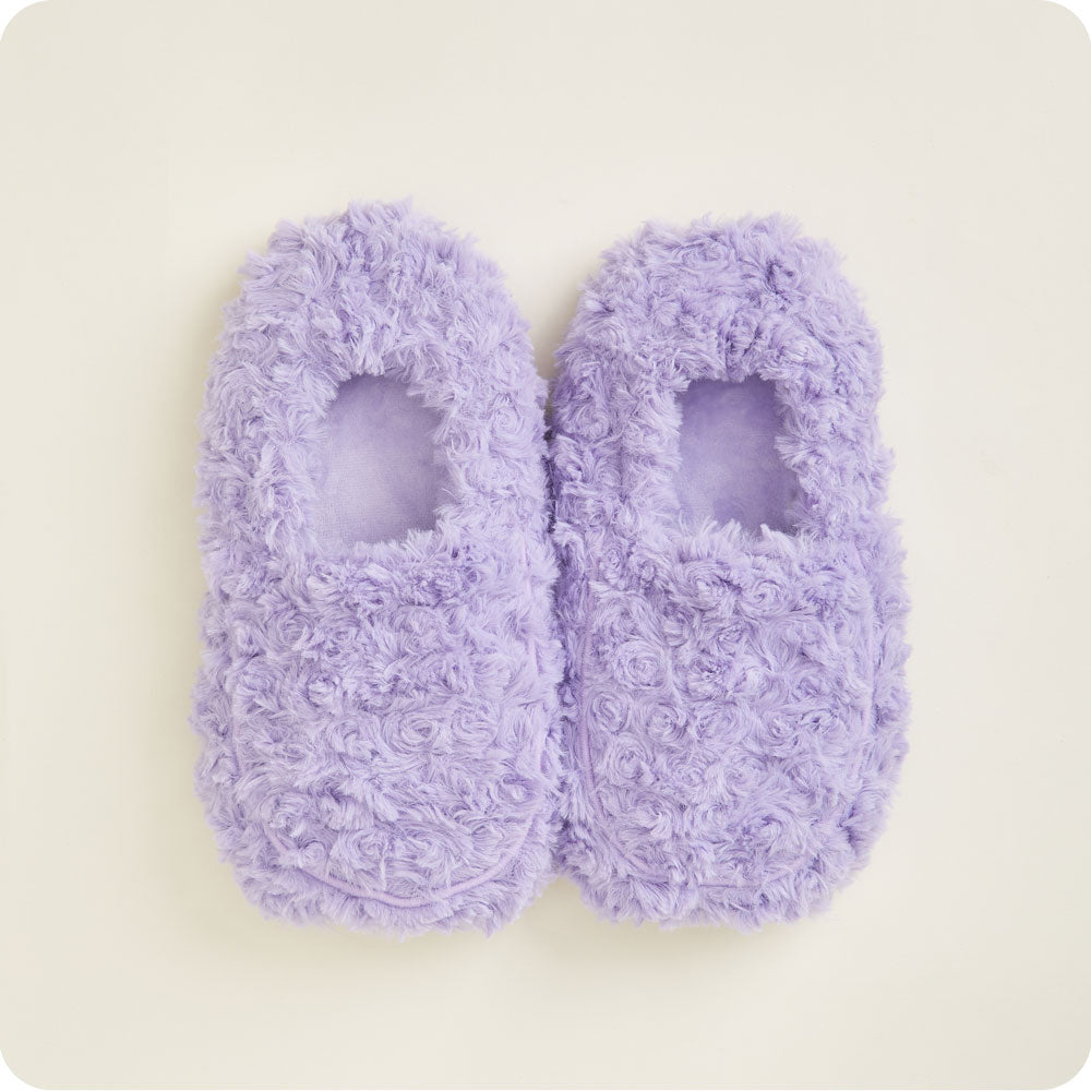 Curly Purple Slippers Warmies® - Home Glow
