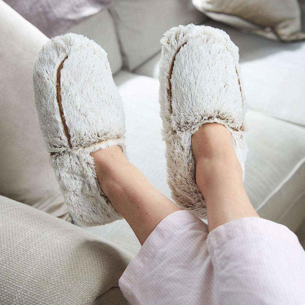 Marshmallow Brown Slippers Warmies® - Cozy Glow