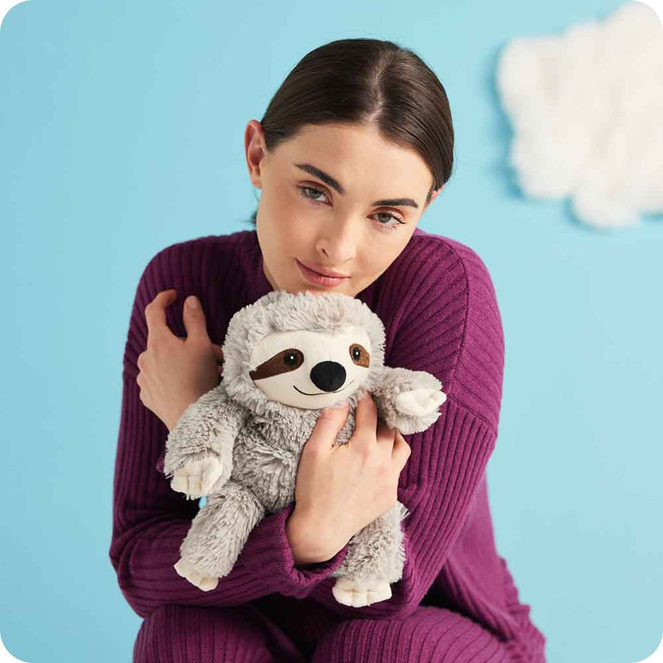 Gray Sloth Warmies - Soft Glow