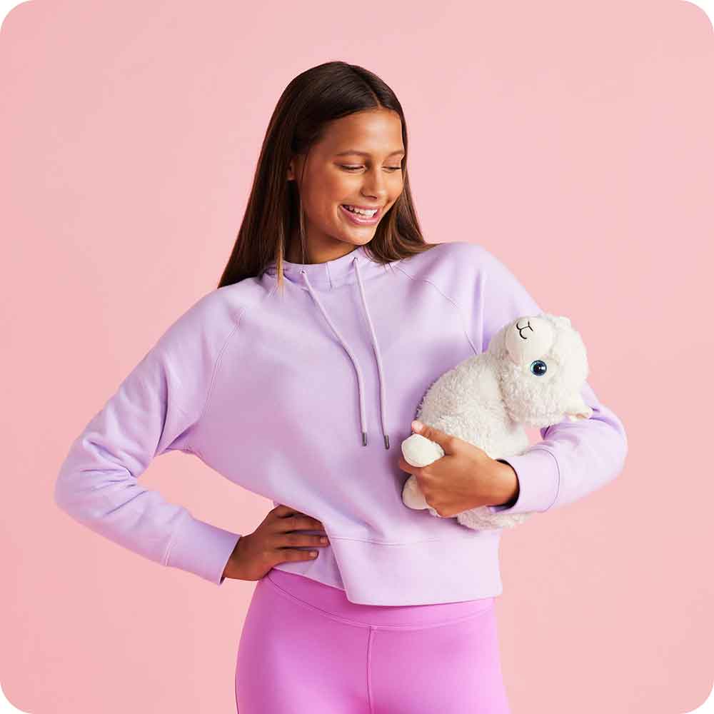 White Llama Warmies - Soft Glow