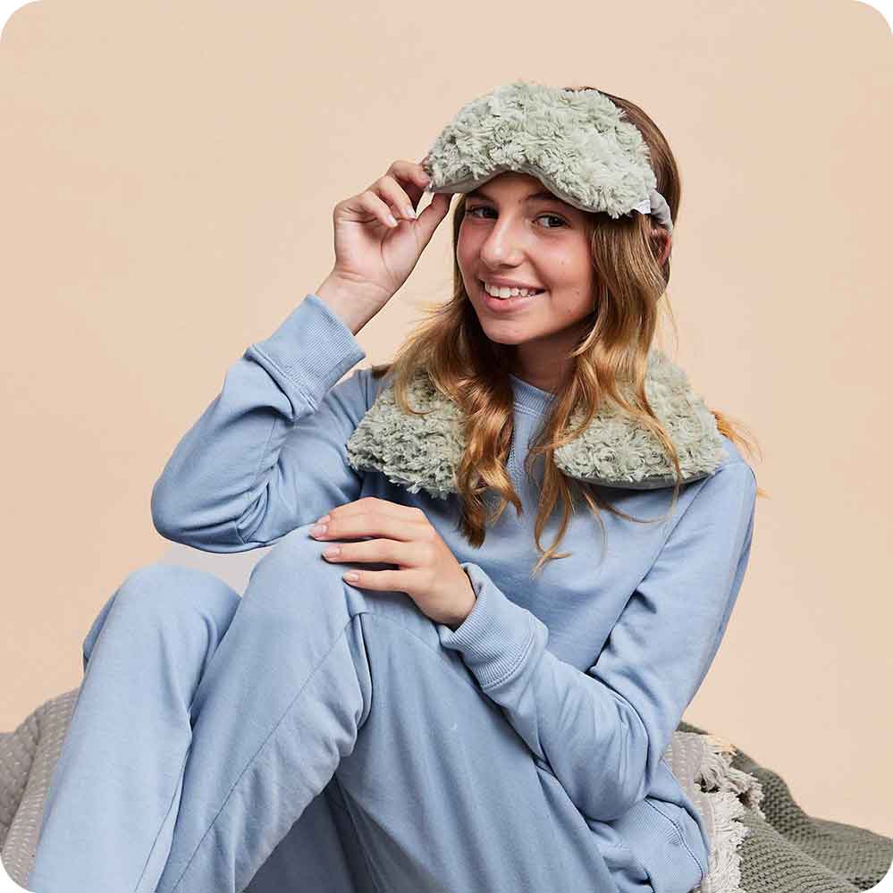 Curly Sage Green Neck Wrap Warmies - Daily Carry