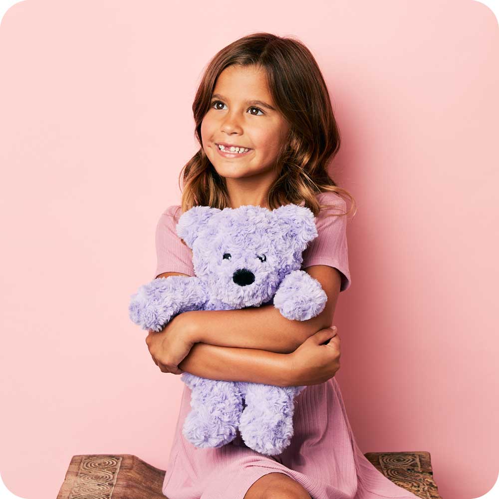 Purple Curly Bear Warmies - Gentle Mist