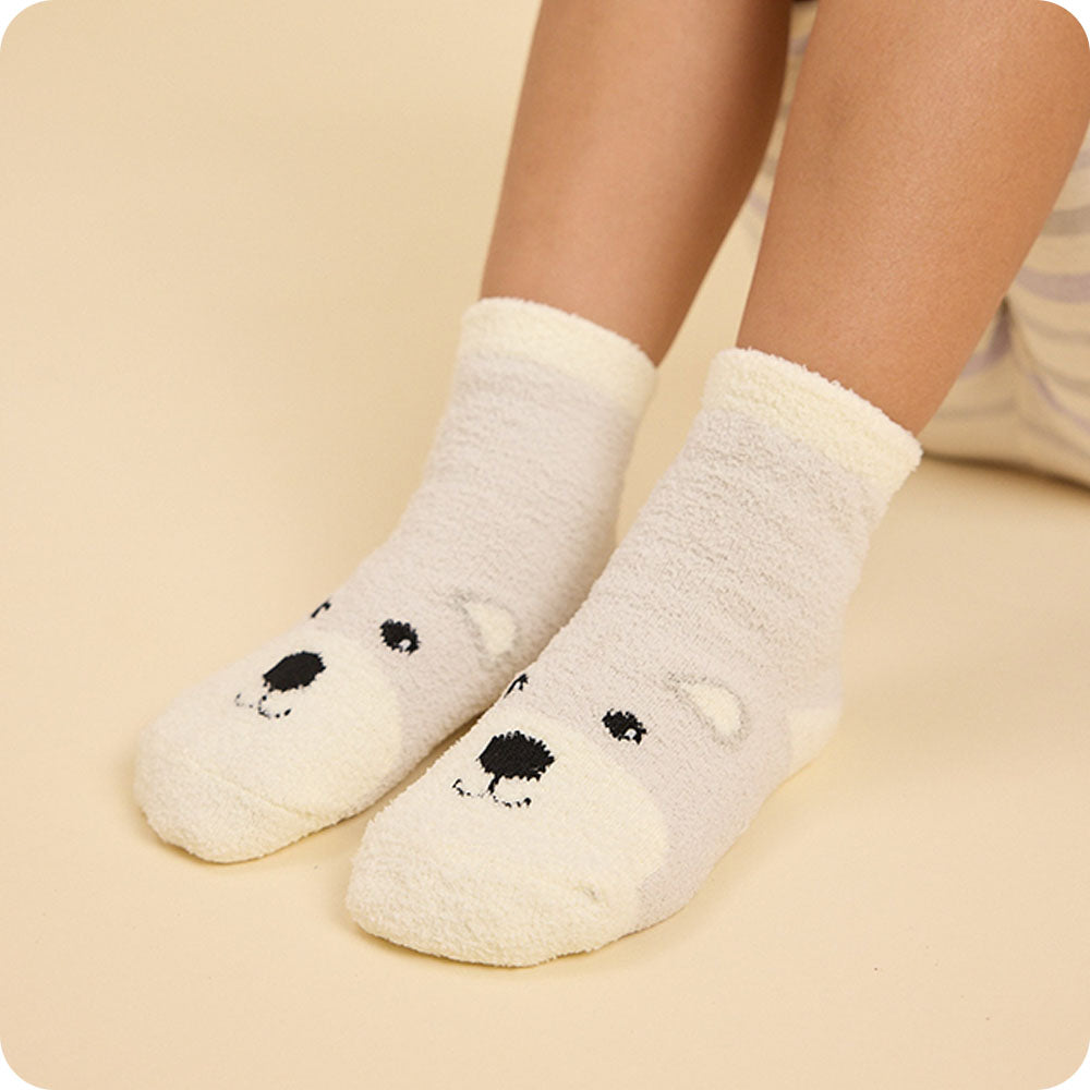 Marshmallow Bear Non-Slip Socks - Gentle Warmth