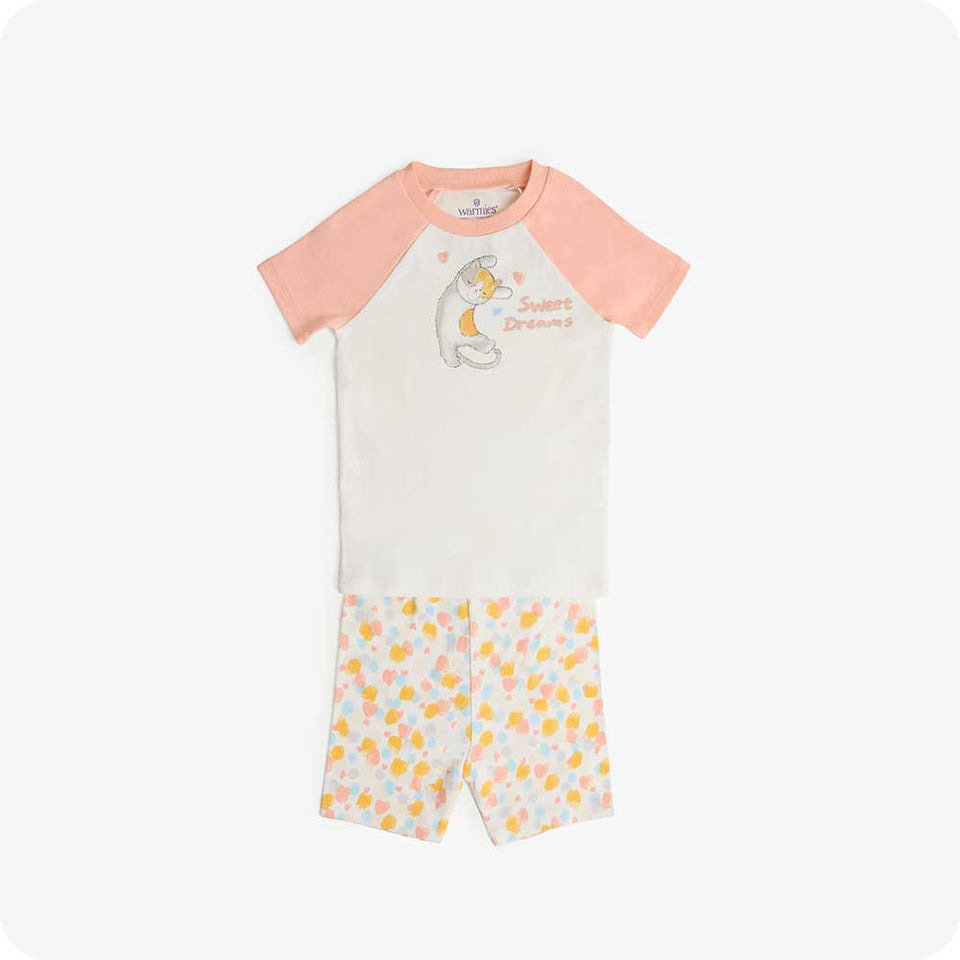 Calico Cat Shorties Pajamas - Quiet Comfort
