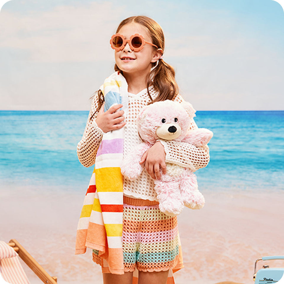 Pink Marshmallow Bear Warmies - Warm Blend