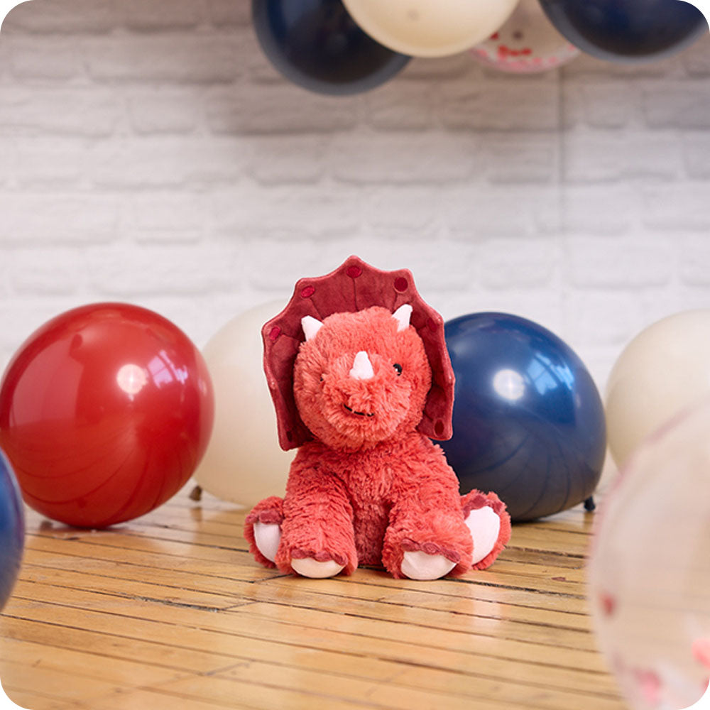 Red Triceratops Warmies - Home Glow