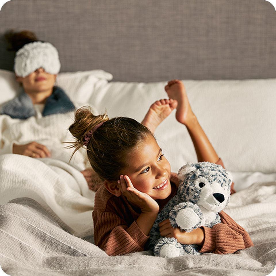 Snow Leopard Warmies - Soft Glow