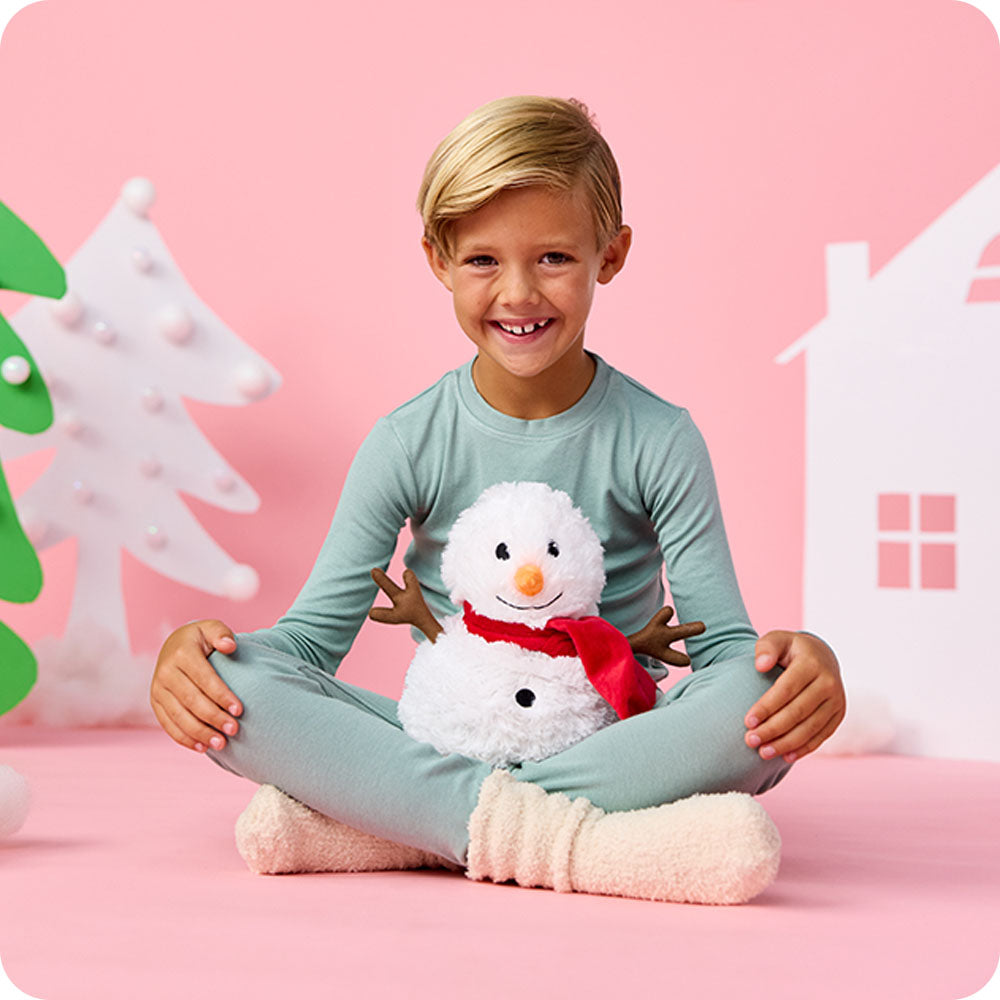 Red Scarf Snowman Warmies - Warm Blend